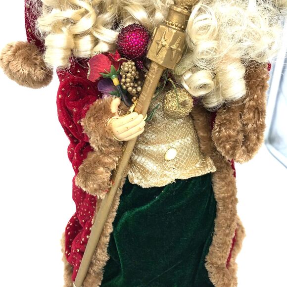 Dan Dee Collectors Choice Christmas Tree Topper Santa 16" Ornament Vintage Red - Picture 8 of 14